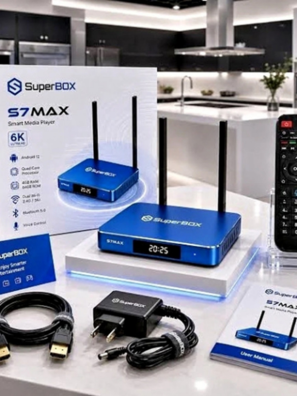 SuperBox S7 Max Smart Media Player Blue & Black